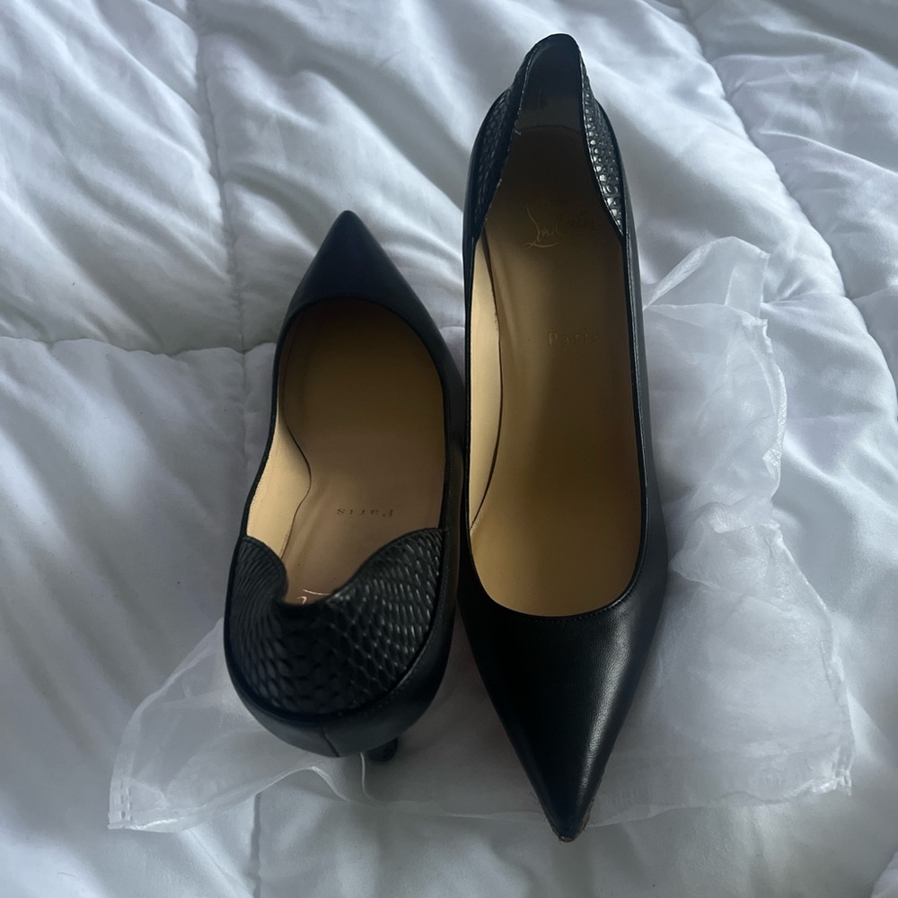Christian Louboutin Black Leather Heels